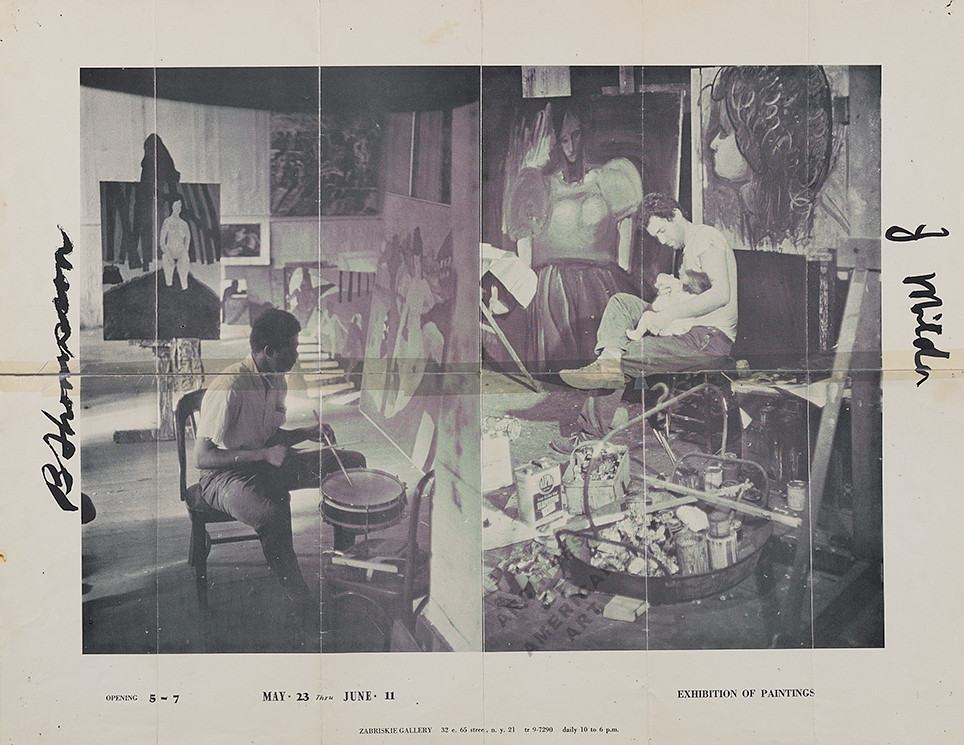 1960 Jay Milder with Bob Thompson -&nbsp;Zabriskie Gallery.